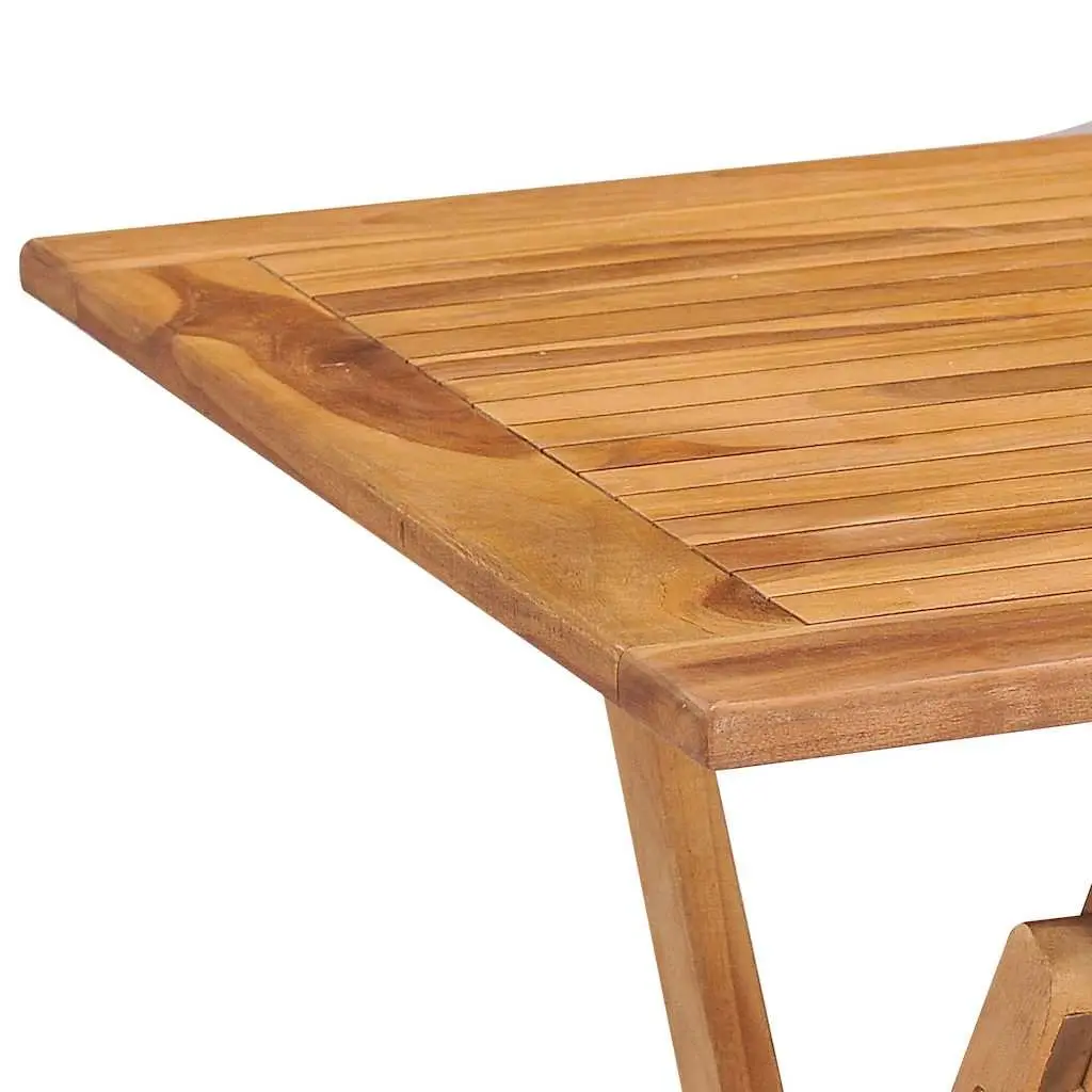 5 Piece Folding Outdoor Dining Set Teak Wood Garden Furniture