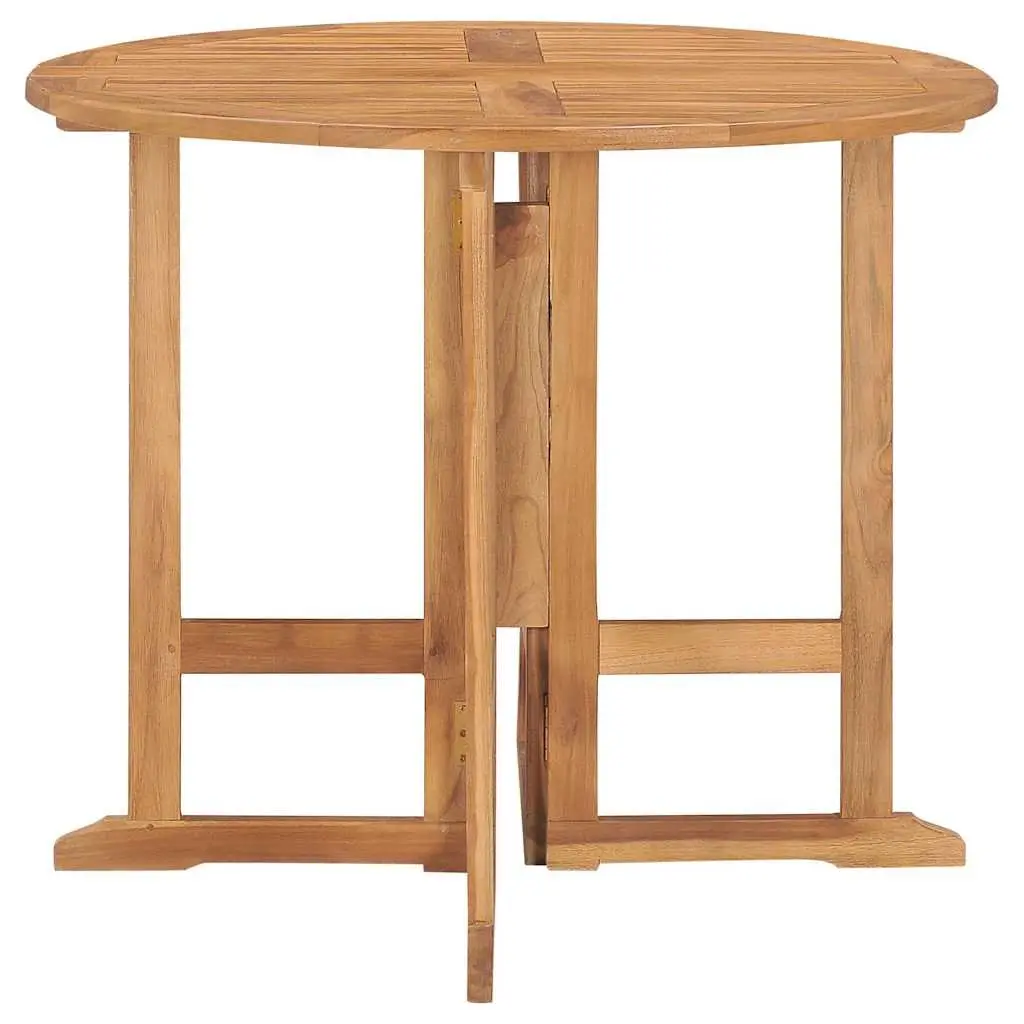 Outdoor Dining Set Folding Teak Wood 5 Piece Table Chairs Garden Patio Furniture