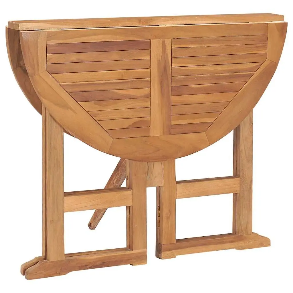 Outdoor Dining Set Folding Teak Wood 5 Piece Table Chairs Garden Patio Furniture