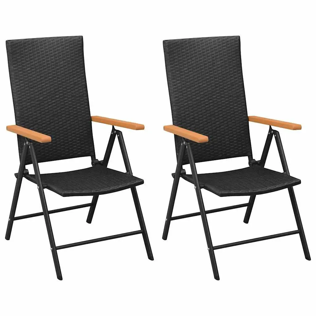3 Piece Outdoor Garden Dining Set PE Rattan Chairs WPC Table Patio Furniture
