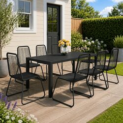 Friendly 9 Piece Outdoor Dining Set for Your Gatherings