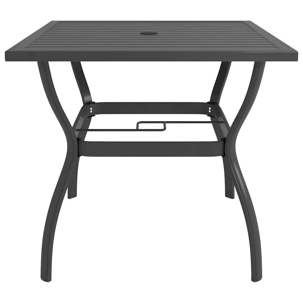3 Piece Outdoor Dining Set Steel Frame Textilene Chairs Grey