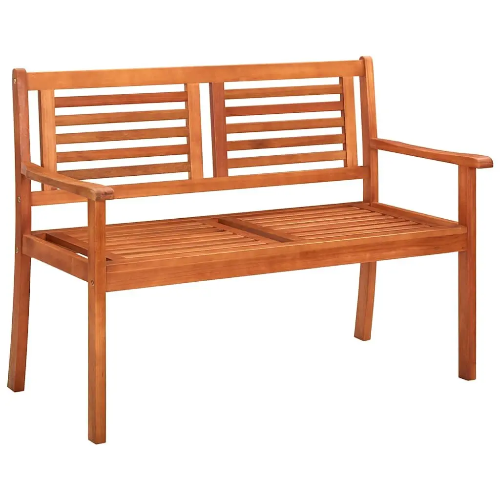 2-Seater Garden Bench Eucalyptus Wood 120cm with Cushion