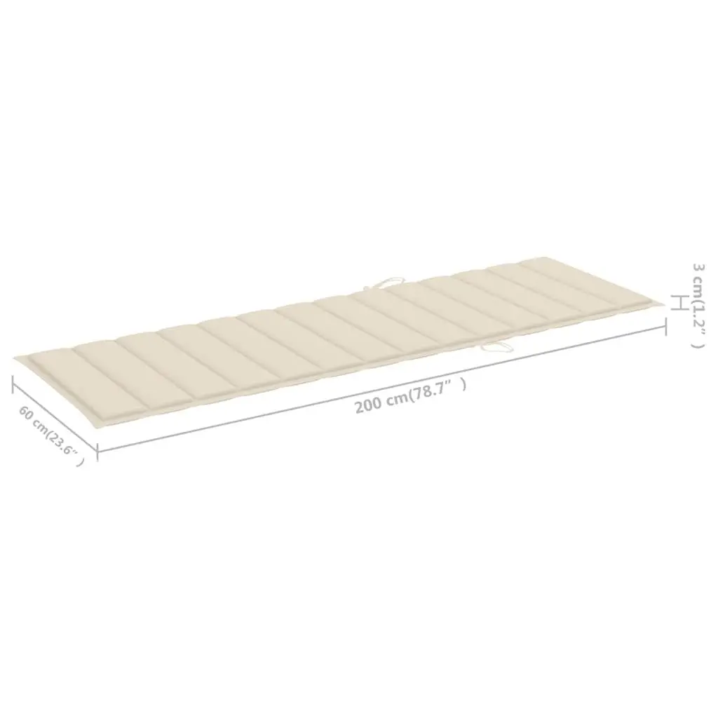 Grey Sun Lounger with Cushion