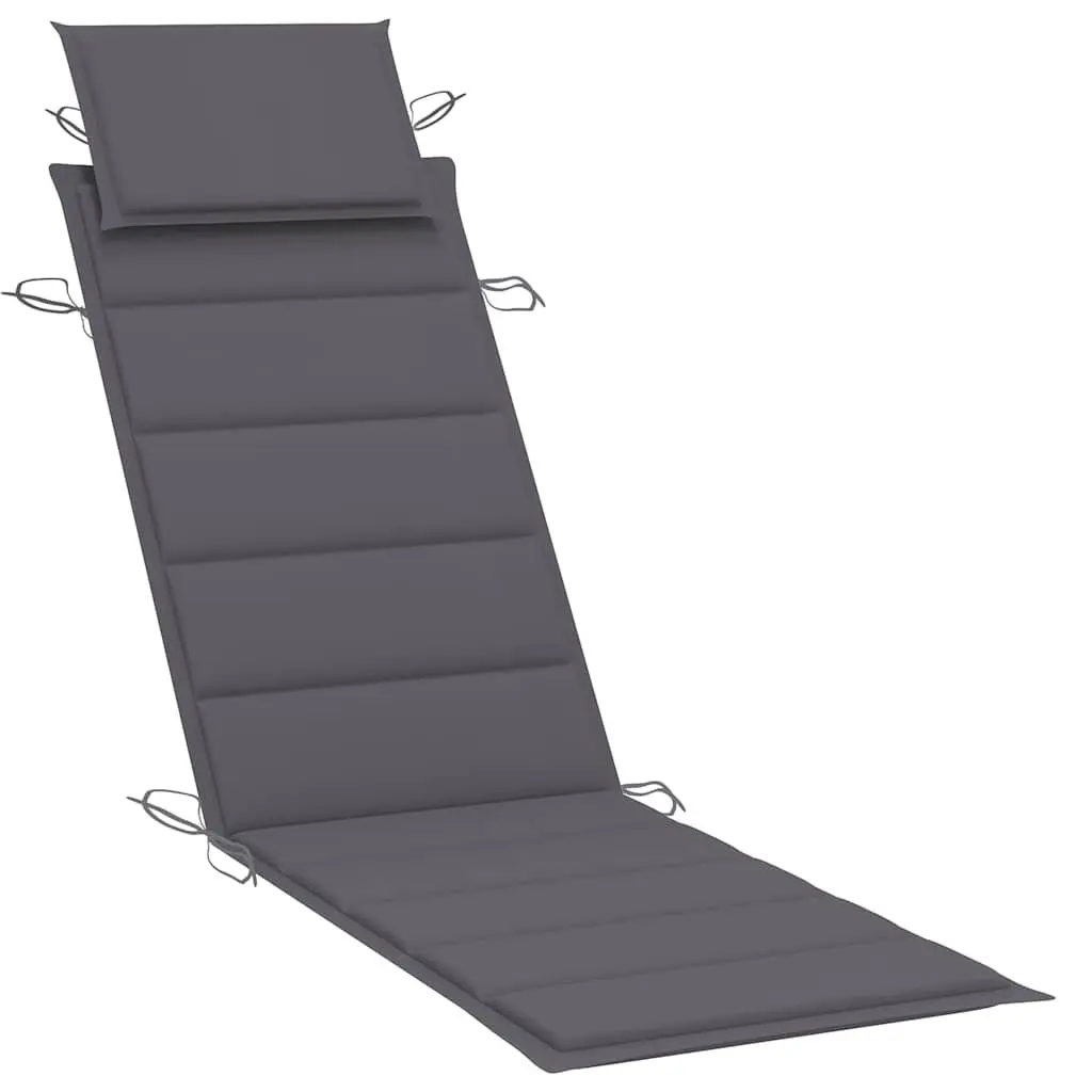 Sun Lounger with Cushion Folding Outdoor Garden Patio Lounge Chair Bed Relaxer