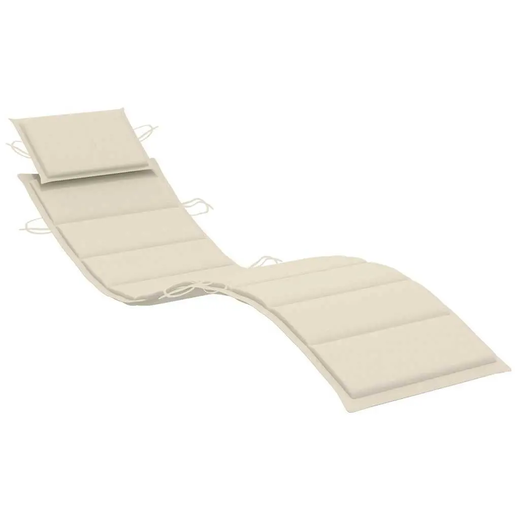 Garden Sun Lounger with Side Table and Cushion Outdoor Lounger Relaxing Bed