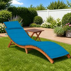 Your New Favorite Sun Lounger with Table and Cushion