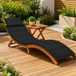 Your Ideal Sun Lounger with Cushion and Side Table