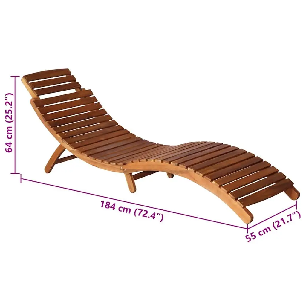 Sun Lounger with Side Table and Cushion Outdoor Garden Patio Relaxation