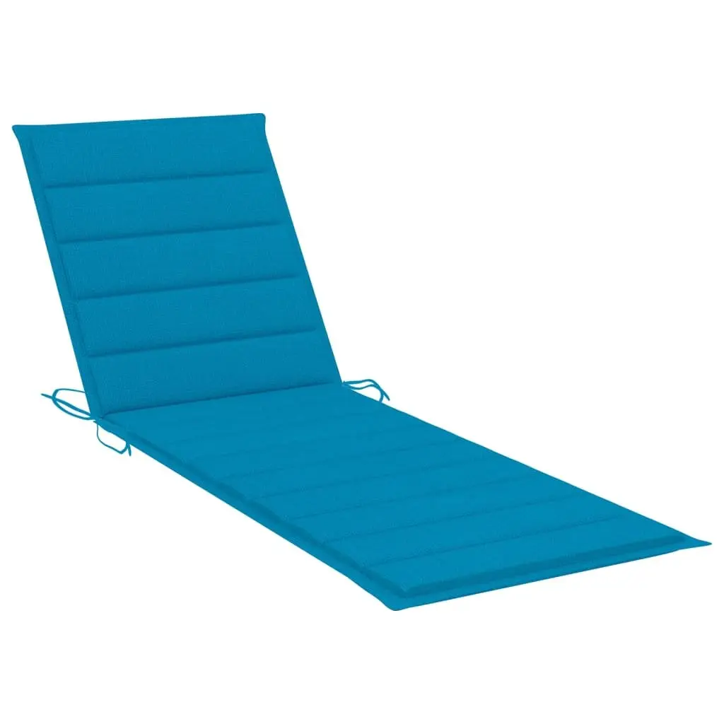 Sun Lounger Adjustable Backrest with Wheels Acacia Wood