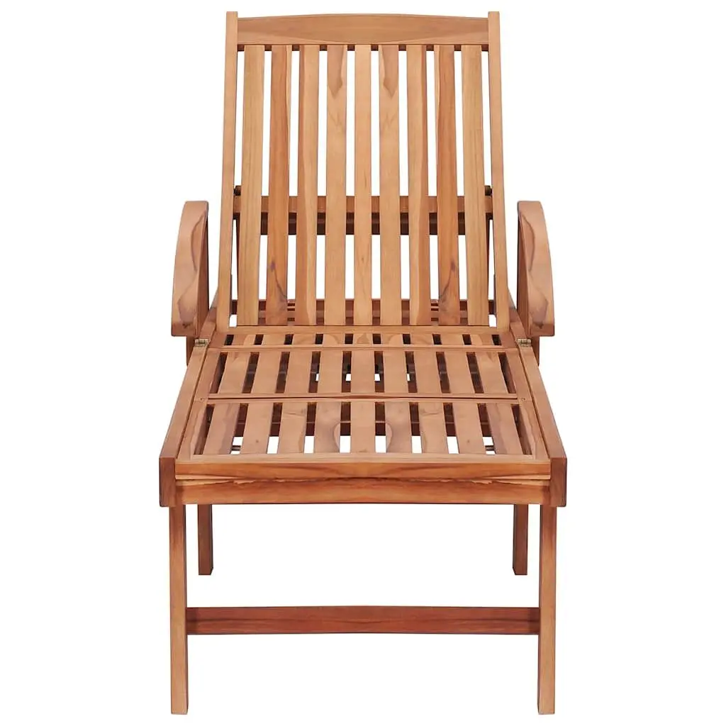 Sun Lounger with Cream Cushion for Outdoor Bliss