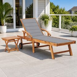 Relax with Our Friendly Sun Lounger and Side Table