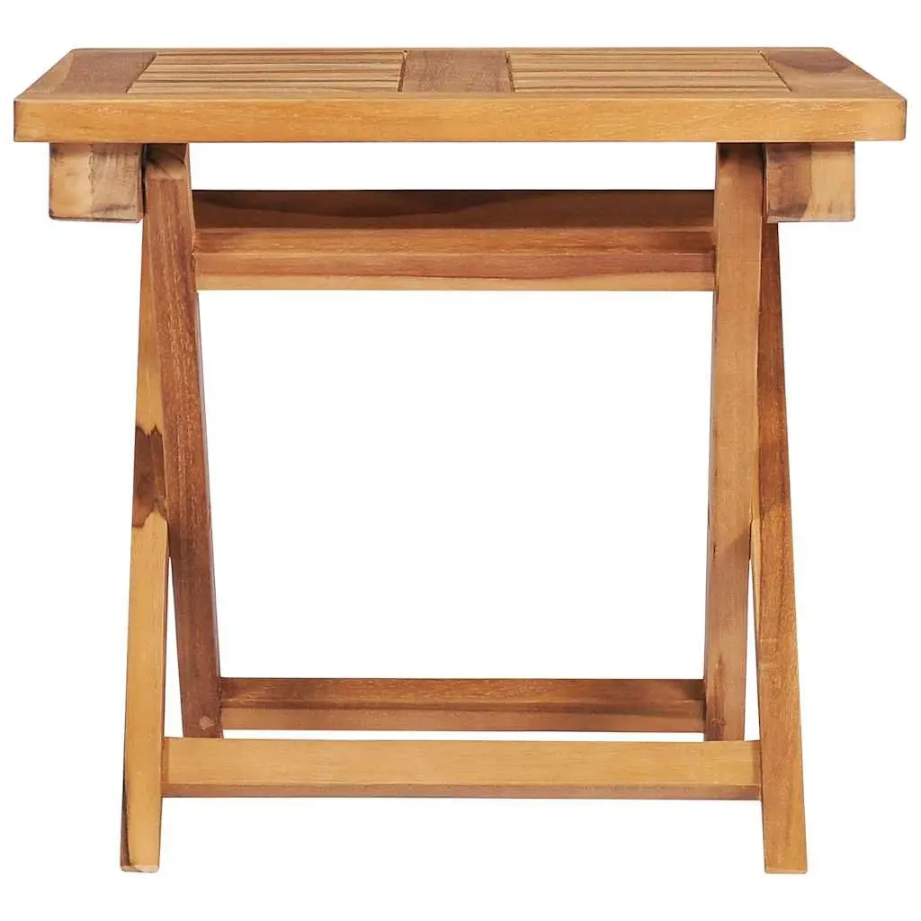 Sun Lounger Adjustable Backrest Teak Wood with Side Table Grey