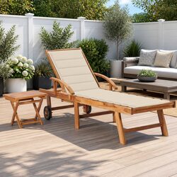 Relaxing Sun Lounger with Side Table – Perfect for You!