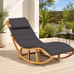 Your Cozy Rocking Sun Lounger with Cushion for Outdoor Fun