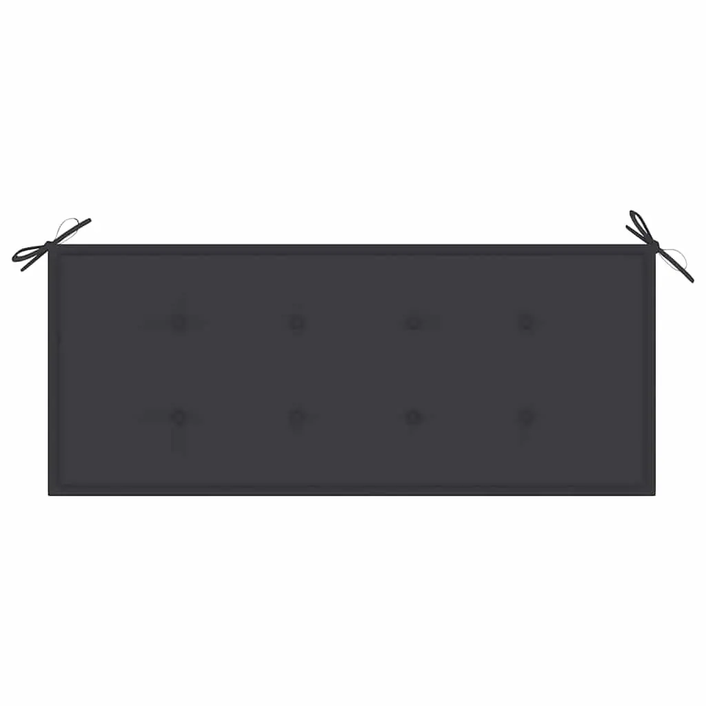 Folding Garden Bench Portable 118cm Bamboo Outdoor Seating with Cushion