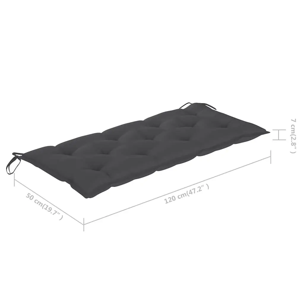 Garden Bench Outdoor Seating with Backrest 120cm