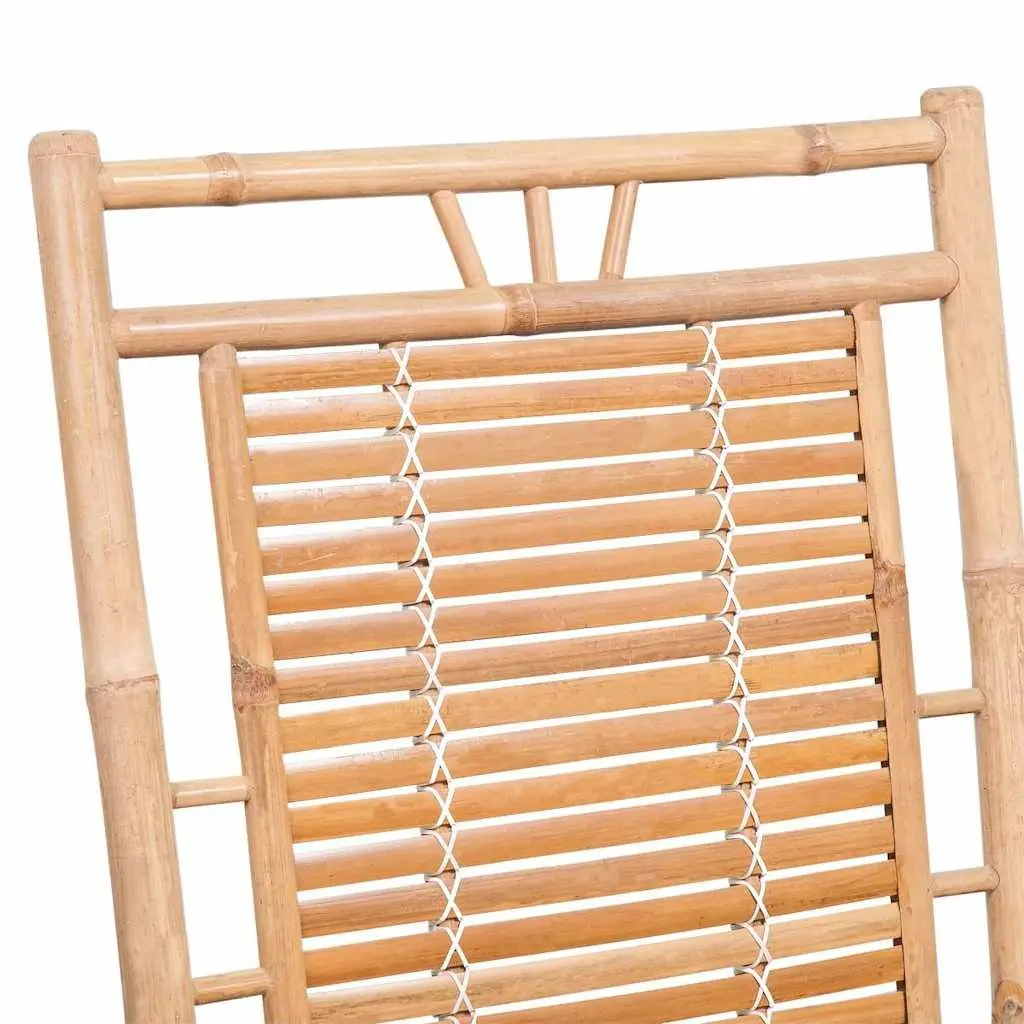 Bamboo Rocking Chair with Cushion Brown