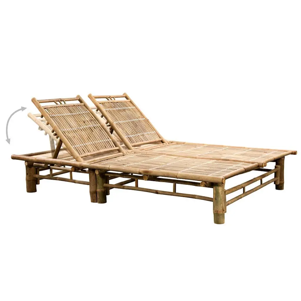 2-Person Sun Lounger with Adjustable Backrests