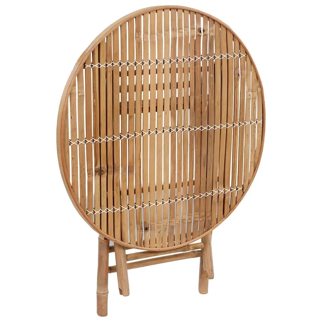 Folding Outdoor Dining Set 5 Piece Bamboo Garden Table Chairs with Cushions