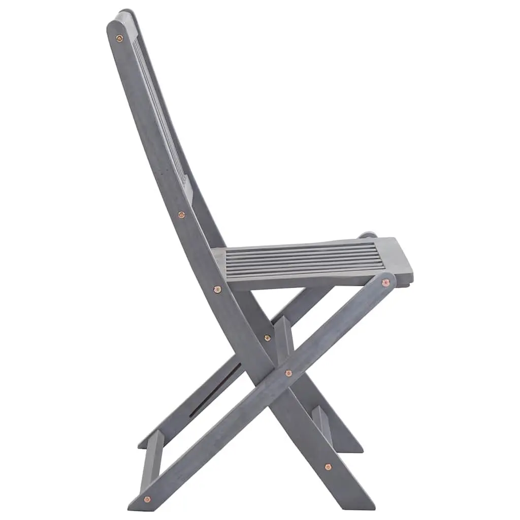 Folding Outdoor Chairs Set 4 Pieces with Cushions Solid Acacia Wood Garden Dining