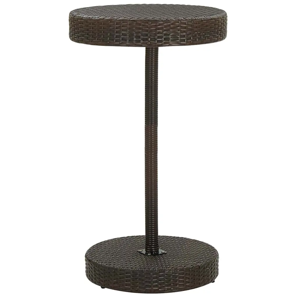 3 Piece Garden Bar Set Poly Rattan Outdoor Bar Table and Stools
