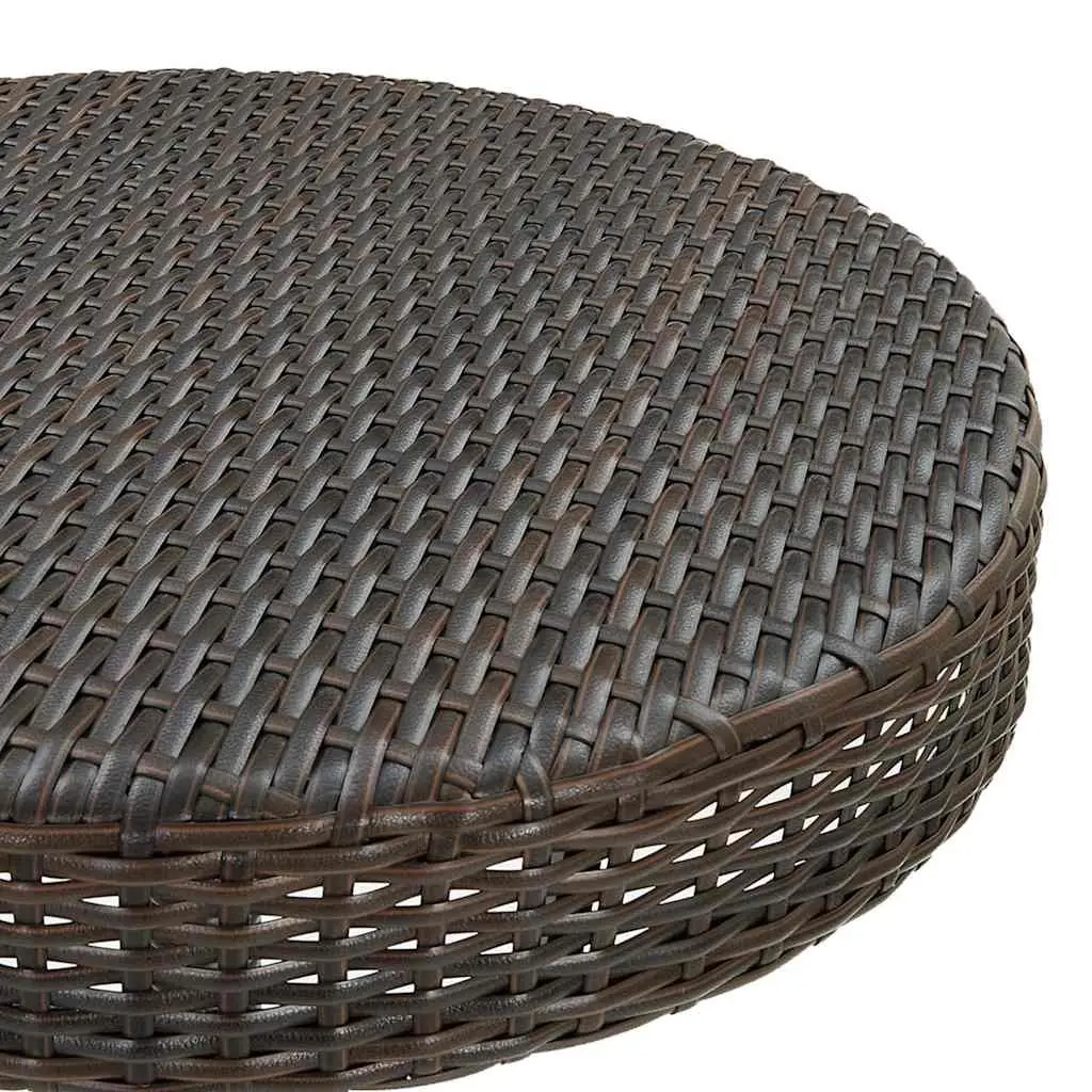 Outdoor Bar Set 5 Piece Brown Poly Rattan Table and Stools for Garden Patio