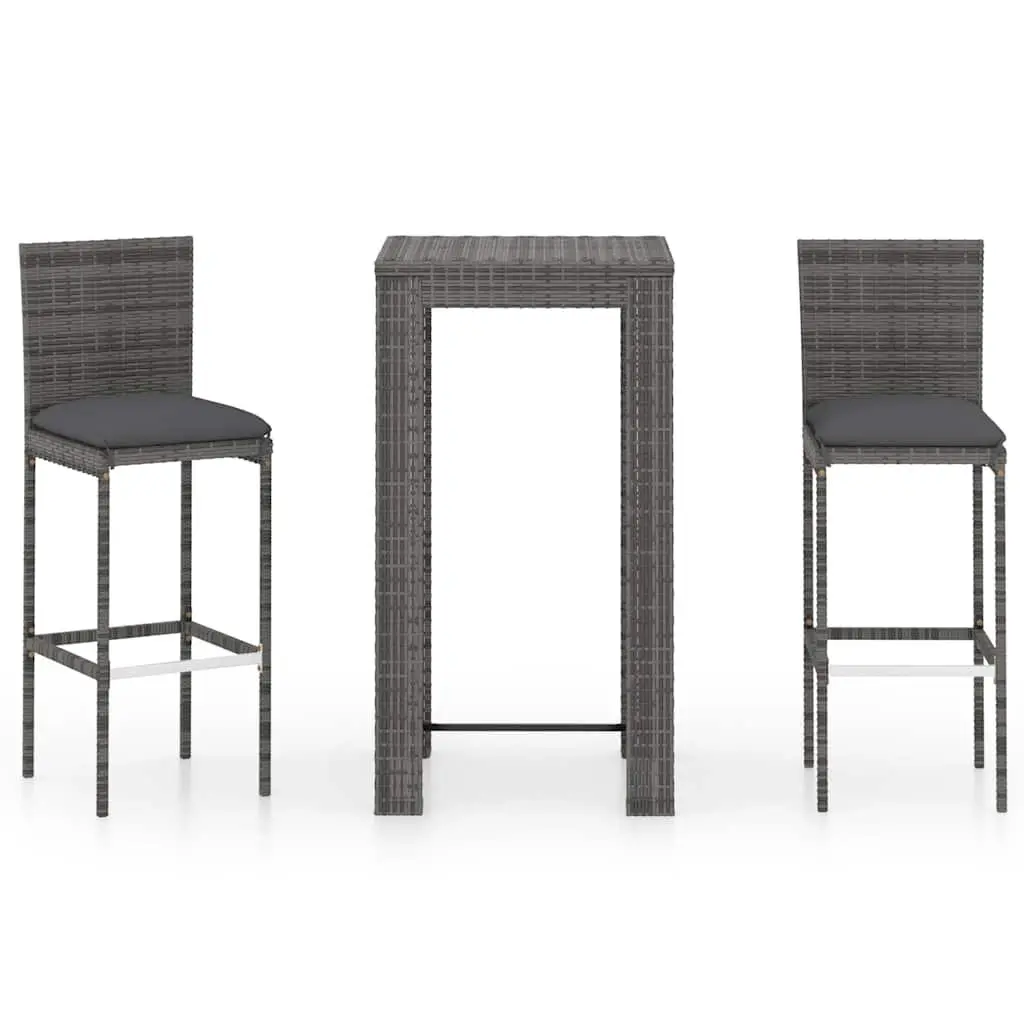 3 Piece Garden Bar Set for Leisure Time