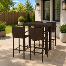 Your Perfect 5 Piece Outdoor Bar Set Awaits
