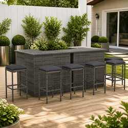 Friendly 8-Piece Garden Bar Set - Comfortable & Practical