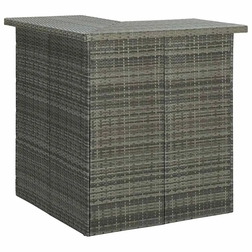 Garden Bar Set 8 Piece Outdoor Furniture Weather Resistant Poly Rattan with Cushions Grey