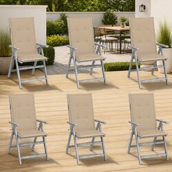 Enjoy Outdoor Comfort with 6 Reclining Armchairs