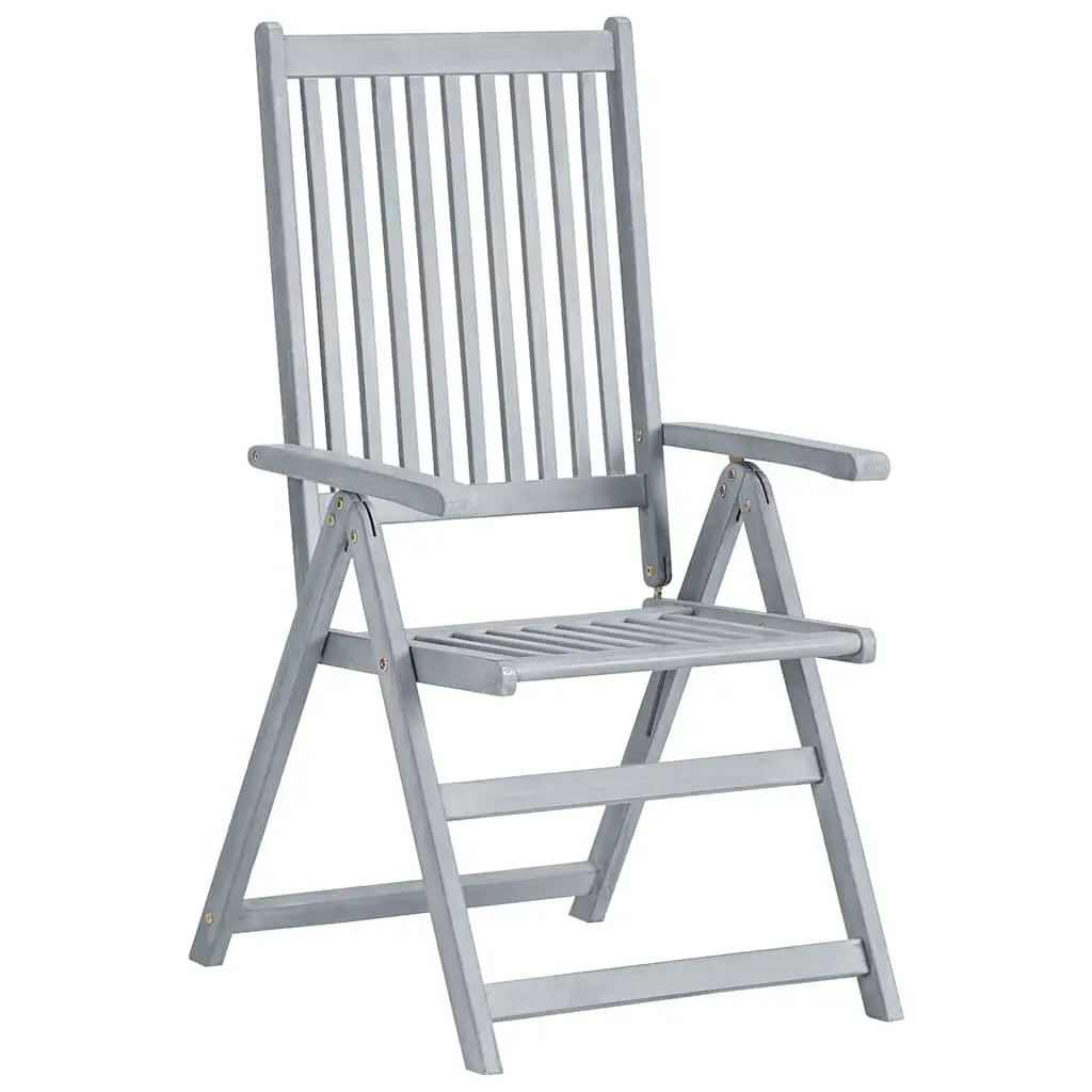 Reclining Chairs Set 6 Piece Outdoor Garden Seating Acacia Wood with Cushions