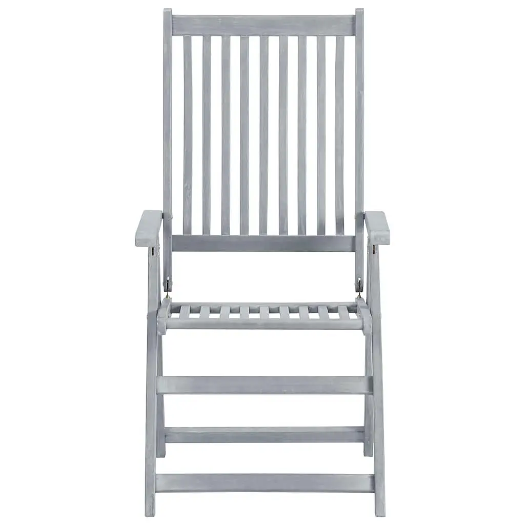 Reclining Chairs Set 6 Piece Outdoor Garden Seating Acacia Wood with Cushions