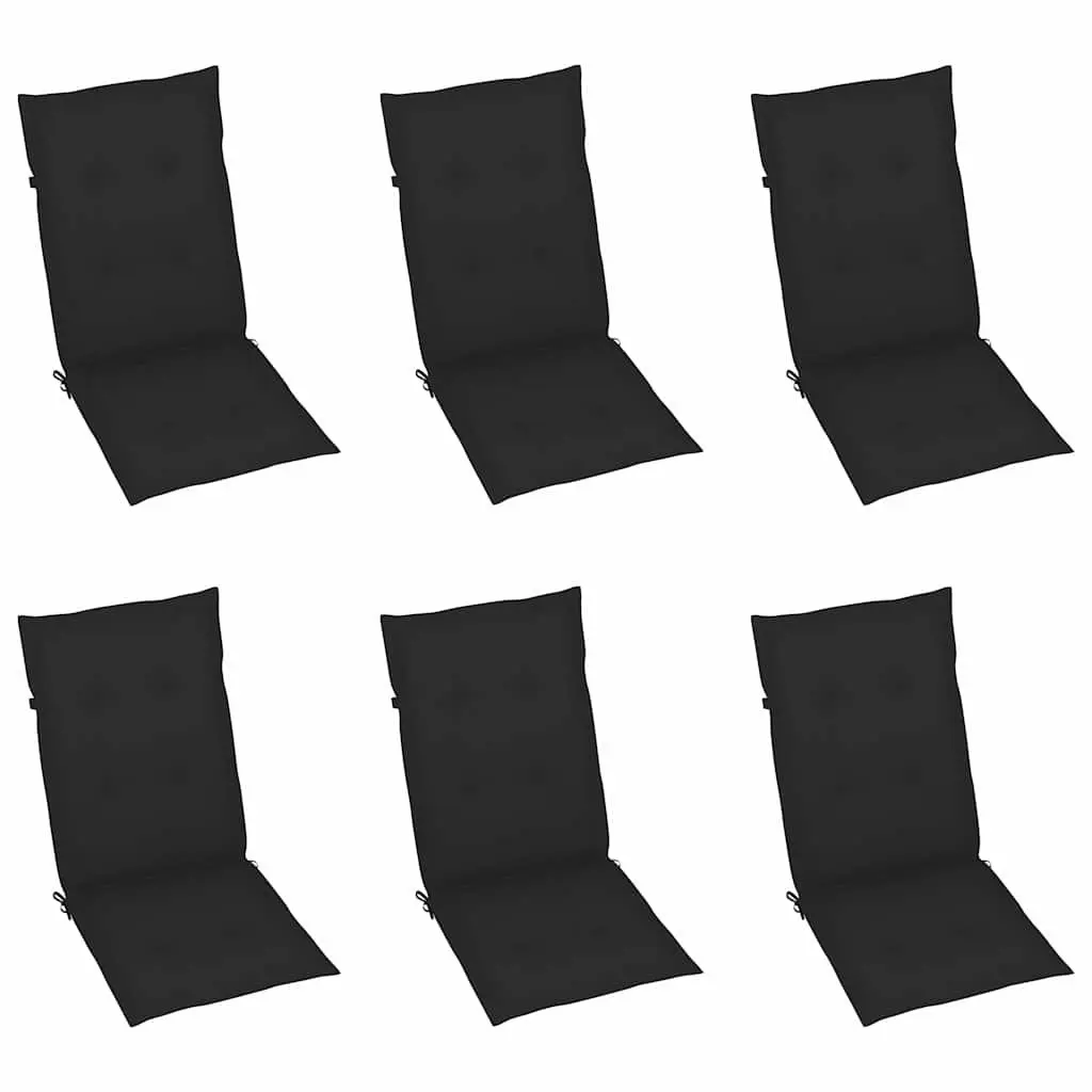 Reclining Chairs Set 6 Piece Outdoor Garden Seating Acacia Wood with Cushions