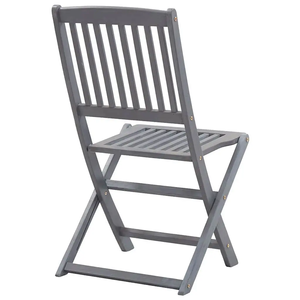 6 Folding Acacia Wood Chairs