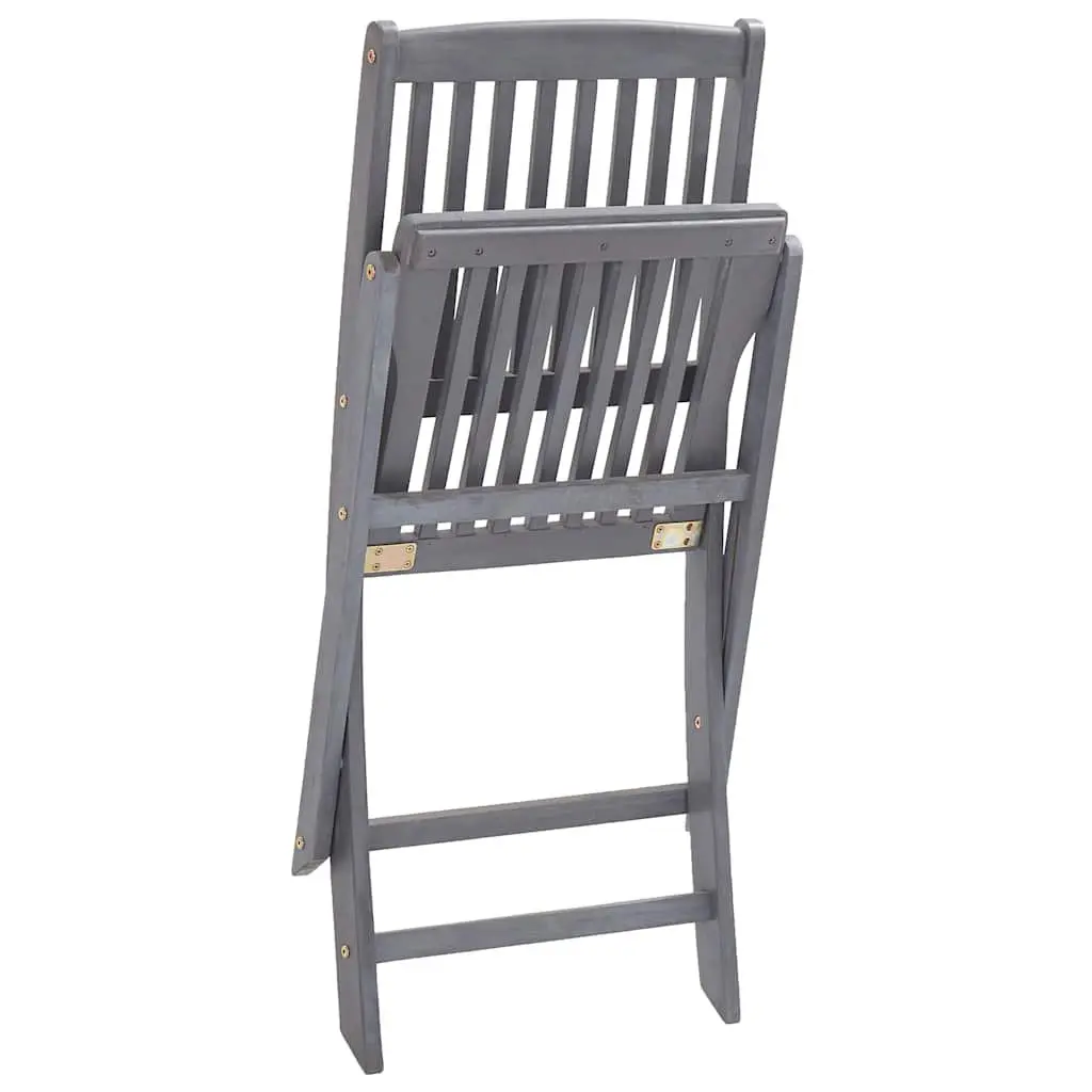 6 Folding Acacia Wood Chairs