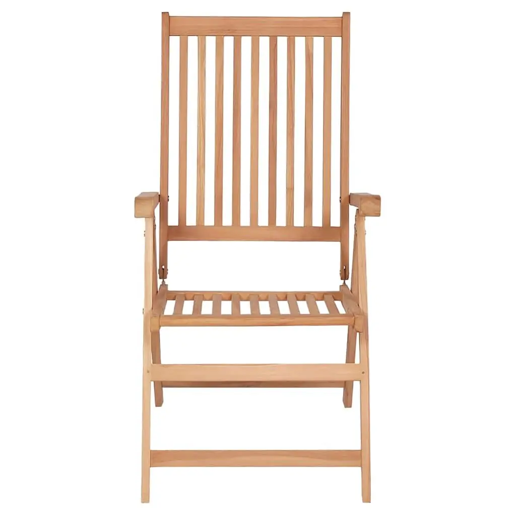 6 Folding Wooden Reclining Chairs