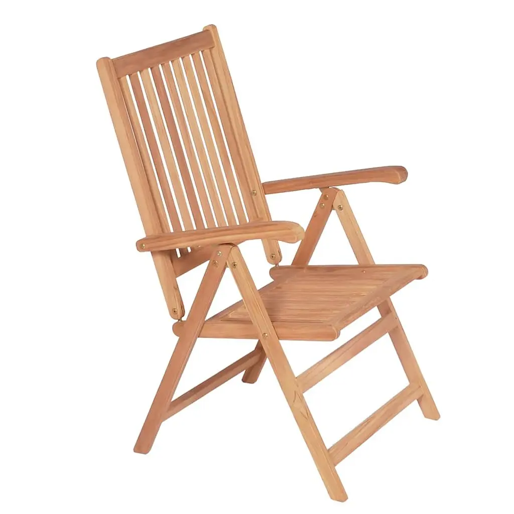 6 Folding Wooden Reclining Chairs