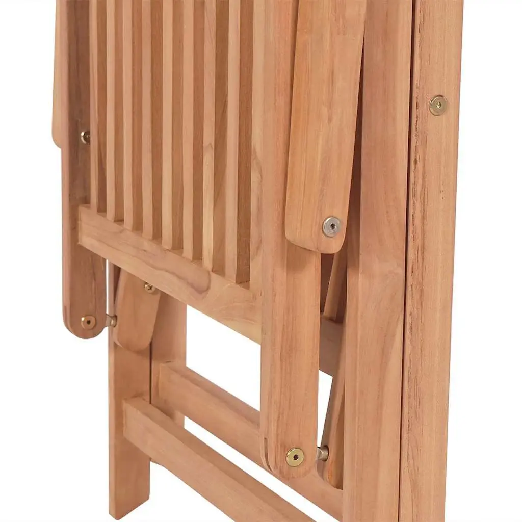 6 Folding Wooden Reclining Chairs