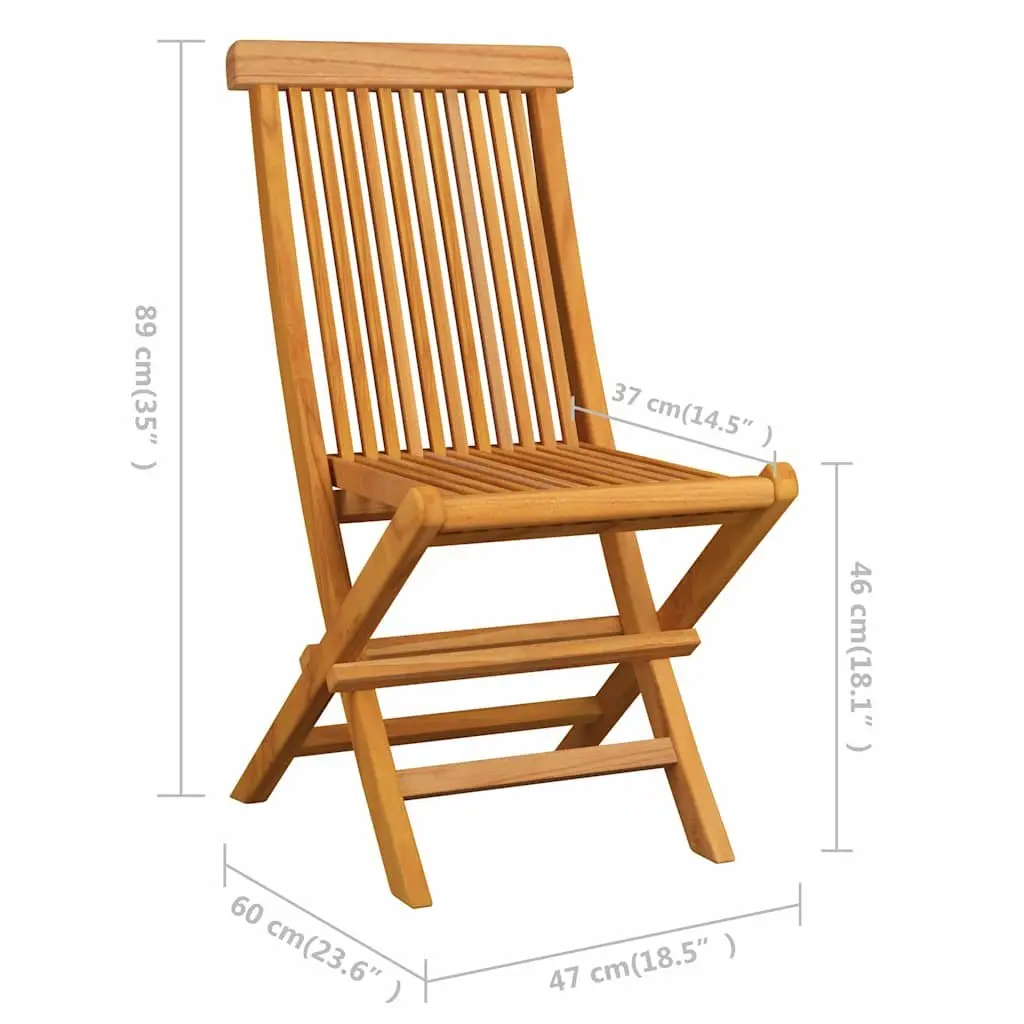 Folding Garden Chairs Brown Wooden 6 Piece Outdoor Seating Patio Furniture