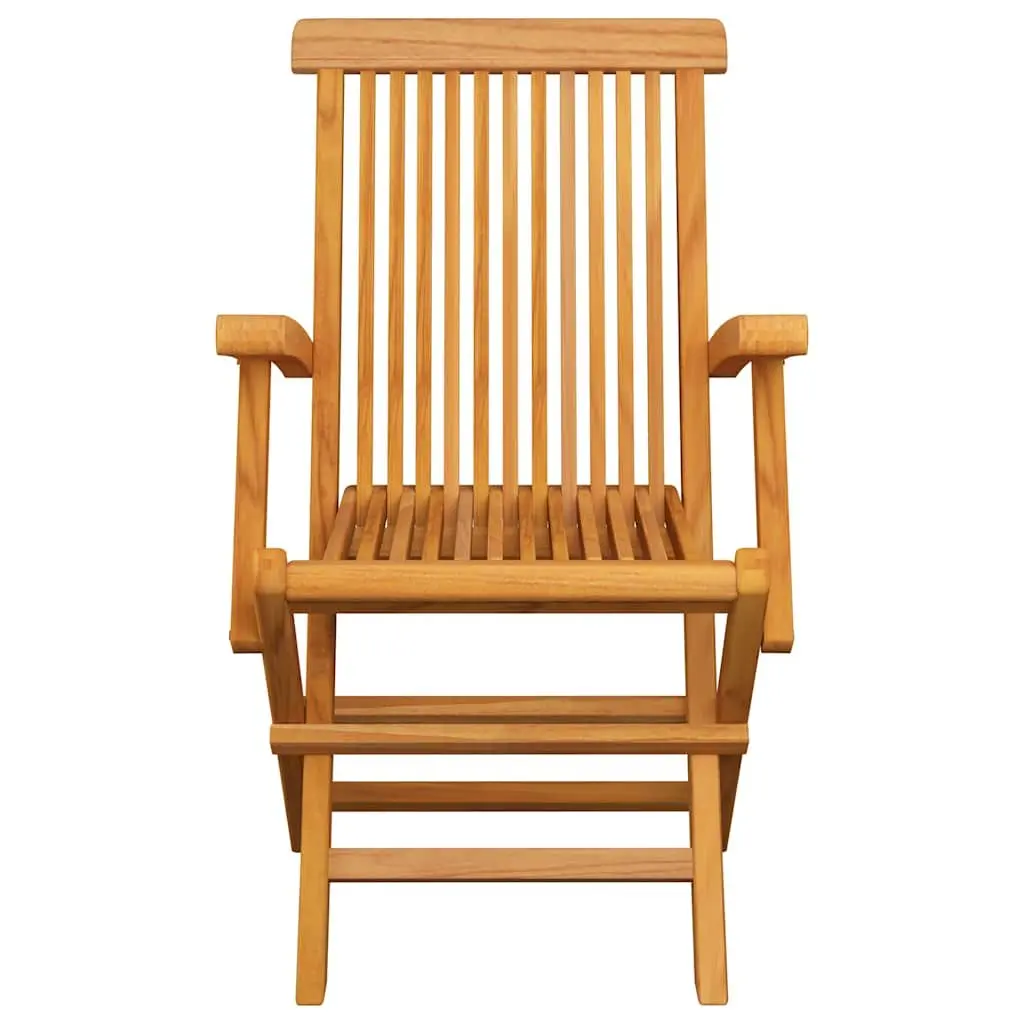 Outdoor Folding Garden Chairs 4pc Set Teak Wood Patio Seating Lightweight