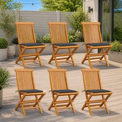 Your Ideal Outdoor Seating: Set of 6 Folding Chairs