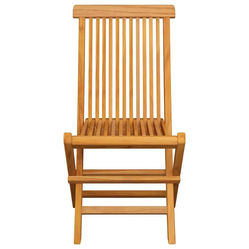 Folding Garden Chairs Set of 6 Solid Teak Wood Lightweight with Cushions