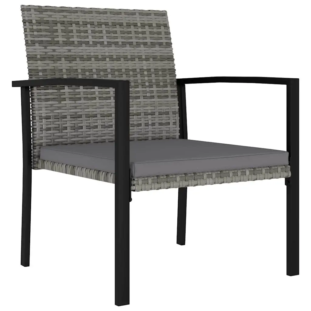 7 Piece Garden Dining Set Outdoor Patio Table and Chairs Grey PE Rattan Furniture