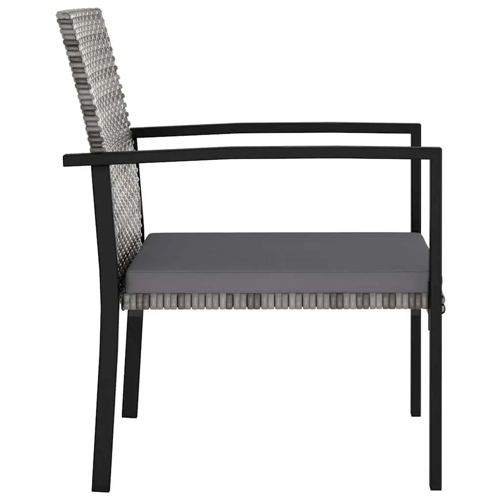 7 Piece Garden Dining Set Outdoor Patio Table and Chairs Grey PE Rattan Furniture