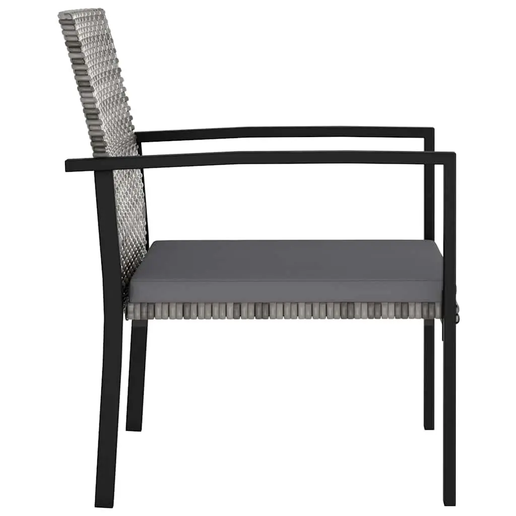 9 Piece Garden Dining Set Grey Poly Rattan Outdoor Patio Furniture Table Chairs