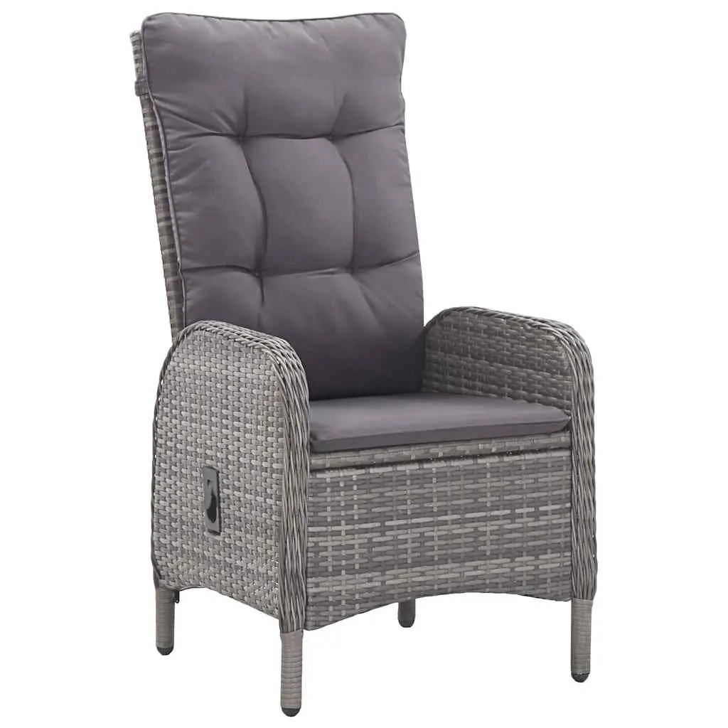 7 Piece Garden Dining Set Grey Outdoor Furniture Table Chairs Rattan