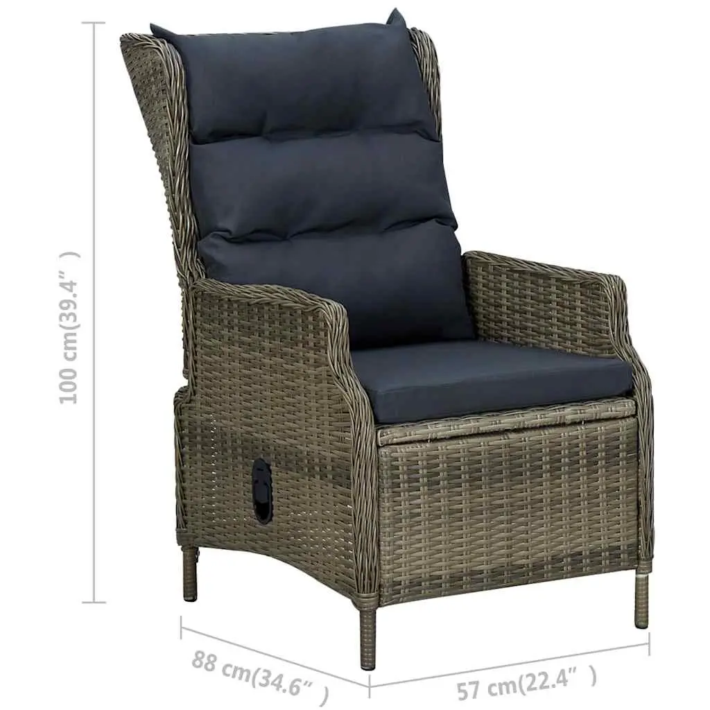 Outdoor Dining Set Acacia Wood Table and Chairs Brown 7 Piece