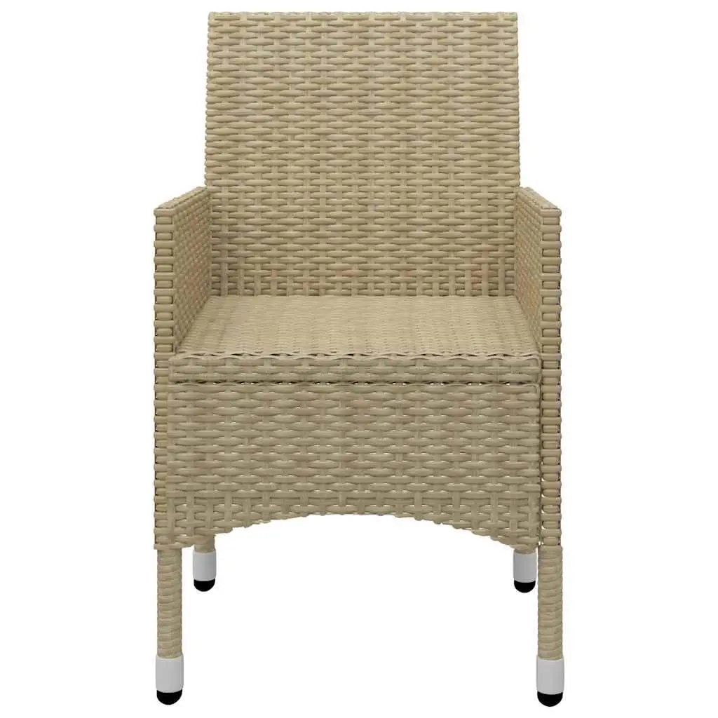 Garden Dining Set 9 Piece Outdoor Table Chairs Beige Rattan Patio Furniture